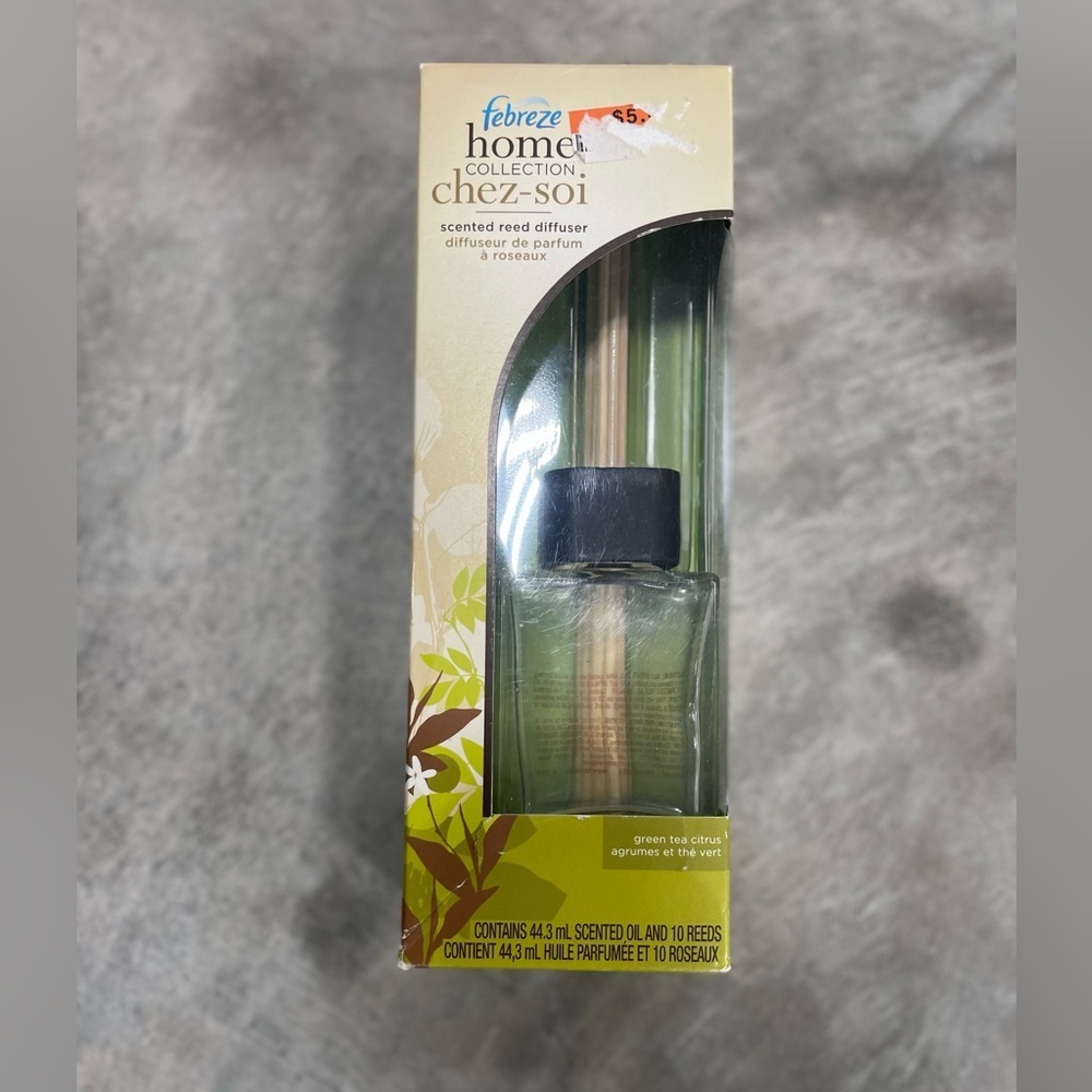 Vintage NOS Febreze Reed Diffuser Scent sticks NEW Green Tea Citrus